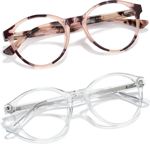 Vista 13 de Cyxus Gafas de luz azul para mujer, redondas, para computadora, con bloqueo de rayos azules, marco Tr90, antideslumbrante, tensión Round blue