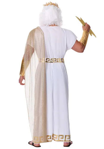 Vista 2 de Disfraz de Zeus para hombre talla extra Multicolor
