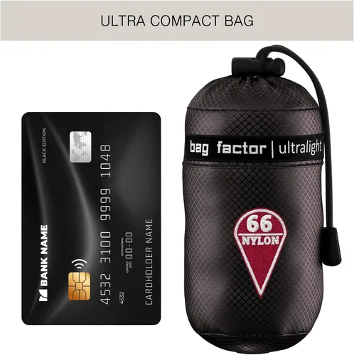 Vista 3 de Bolsa de compras plegable ultraligera y mini bolso cruzado para hombres y mujeres