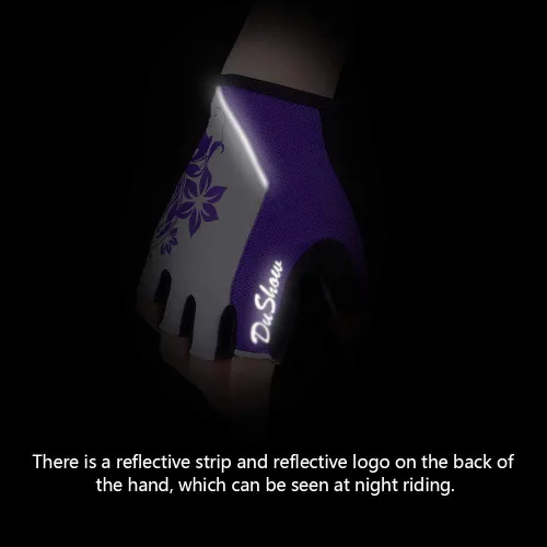 Vista 3 de DuShow Guantes de ciclismo para mujer, guantes de ciclismo acolchados de gel de medio dedo para mujer, ciclismo de montaña, carretera, ciclismo