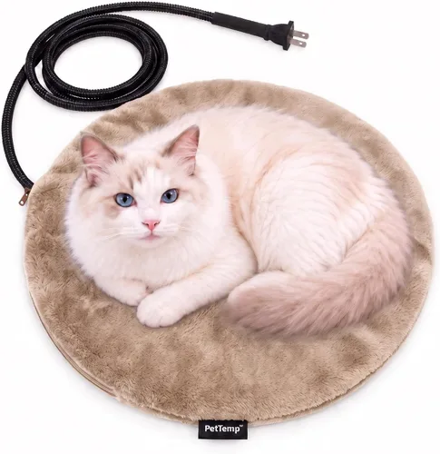 Vista 14 de Almohadilla térmica para mascotas para gatos, perros, interiores y exteriores, impermeable, con calefacción, cama para gatos, cama climatizada