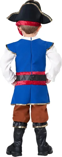 Vista 2 de Disfraz de pirata para bebé niño, Azul