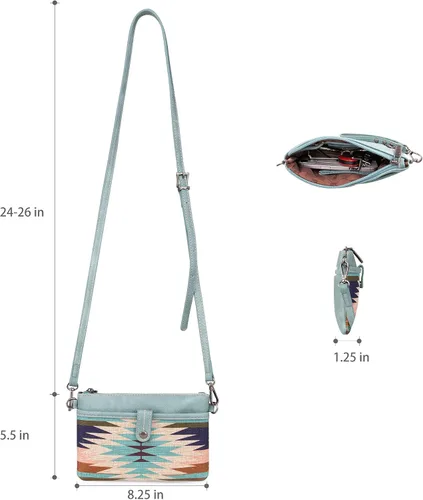 Vista 8 de Wrangler Aztec - Bolso bandolera de lona con estampado azteca