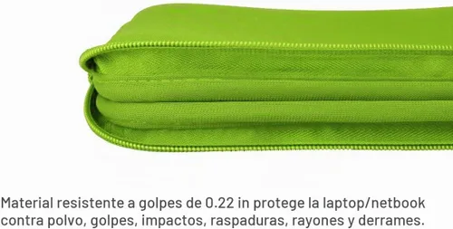 Vista 3 de Arvok - Funda o bolso de neopreno resistente al agua para computadora personal Bamboo verde