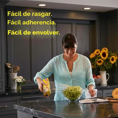 Vista 3 de Glad Papel de plástico para alimentos Cling N Seal, rollo de 200 pies cuadrados (el paquete puede variar)