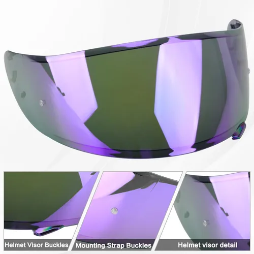 Vista 5 de Visera de casco de motocicleta para RF-1200 de repuesto, visera tintada para casco de motocicleta compatible con RF-1200 CWR-1 X14 Z7 X-Spirit