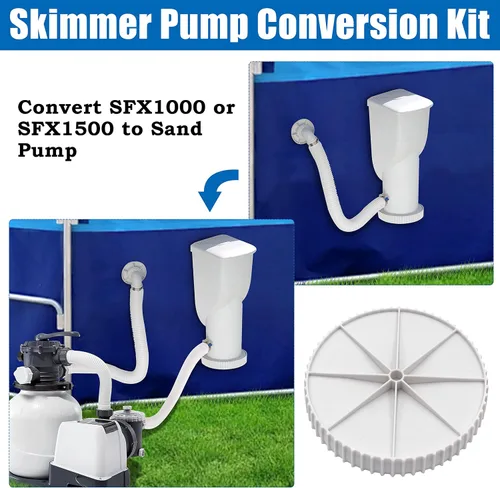 Vista 2 de Kit de conversión de repuesto para bomba de desnatador Summer Wave SFX1000 y SFX1500, equipo de conversión compatible con bomba de arena Skimmer