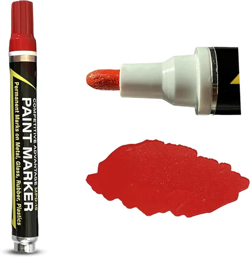 Vista 9 de Marcadores de Pintura Esmaltada Competitive Advantage MPD-15 NEGRO - 1 Paquete Marcas Permanentes en Metal, Vidrio, Goma, Plástico y más