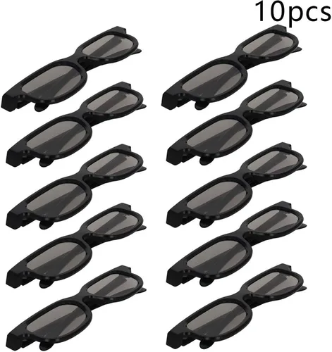 Vista 4 de Othmro 10 gafas duraderas estilo 3D 3D, gafas de visión 3D, gafas de juego de película 3D, lentes de polarización 3D, marco de plástico, lente