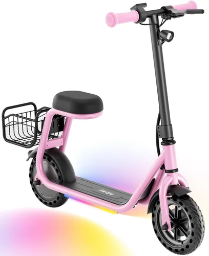 Vista 10 de Hiboy Q2 Lite Electric Scooter for Kids w/Seat, 3-Speed, Brake, Ages 4-10 Negro