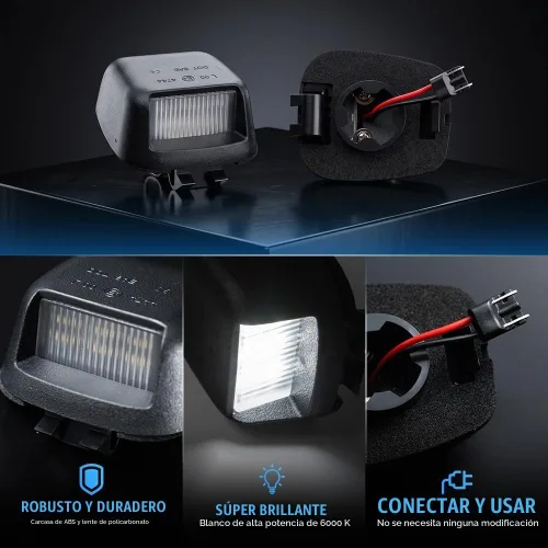 Vista 5 de Luces LED de matrícula para Niss'an Titan Frontier Xterra Armada