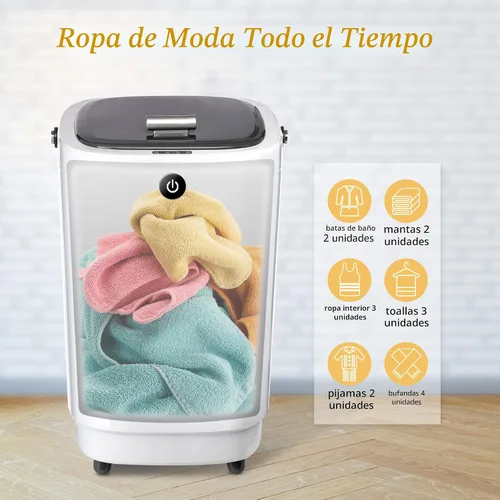 Vista 3 de AZOUTDOOR - Calentadores de toallas grandes para baño, calentador de toallas de cubo portátil de lujo con temporizador y apagado automático que se