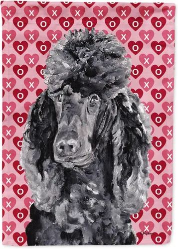 Vista 108 de Caroline's Treasures SS4484GF Bandera de jardín con diseño de bulldog inglés y corazones para el Día de San Valentín, bandera decorativa para patio