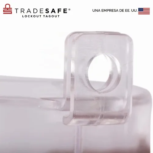 Vista 4 de TRADESAFE Bloqueo de la cubierta del botón de parada de emergencia: cubierta redonda transparente para interruptor de botón, diámetro de orificio