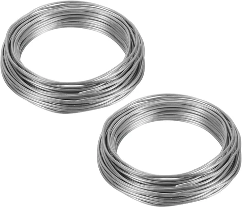 Vista 10 de PATIKIL Alambre de entrenamiento para bonsái de 0.039 pulgadas, 2 rollos de tallos de alambre floral de aluminio anodizado para árbol de 65.6 pies