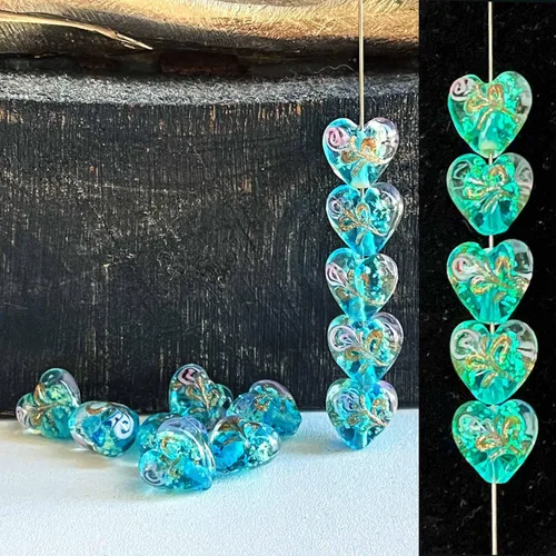 Vista 8 de Artsy Crafts - 20 cuentas surtidas de luciérnaga que brillan en la oscuridad de 0.47 pulgadas (0.472 in), cuentas de vidrio luminosas para hacer