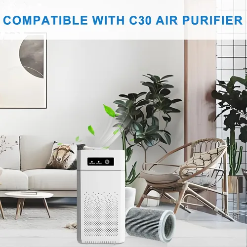 Vista 4 de Filtro de repuesto HEPA para purificador de aire compatible con filtro ZHIBO-C30 para filtros purificadores de aire ANB-VIHOSE-41021 (paquete de 2)