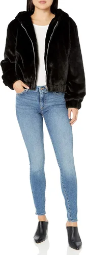 Vista 5 de The Drop Sloane - Chaqueta bomber de piel sintética con cremallera frontal para mujer