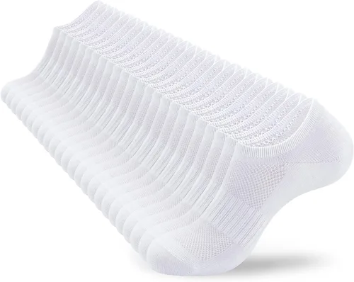 Vista 9 de ATBITER 12 pares de calcetines invisibles para mujer, tobillo bajo 12 pares-6blanco+6negro