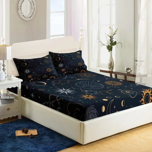 Vista 10 de AILONEN Sábana Bajera Ajustable con Tie Dye Tamaño Twin, Sábanas de Cama Coloridas de Estilo Hip-hop Superior para Niñas Adolescentes Niños, Juego