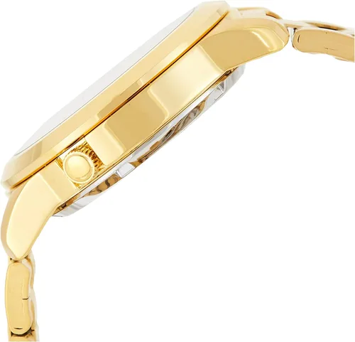 Vista 4 de Seiko 5 reloj automático de oro amarillo tono oro para hombre SNKK38J1