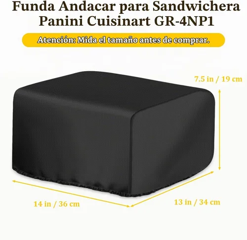 Vista 2 de Panini Prensa para Cuisinart Panini Prensa GR-4NP1-14" L×13" W×7"H
