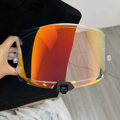 Vista 12 de Escudo para KYT R2R, R2R PRO Visera Casco Moto con protección UV (Plata-Para el día)