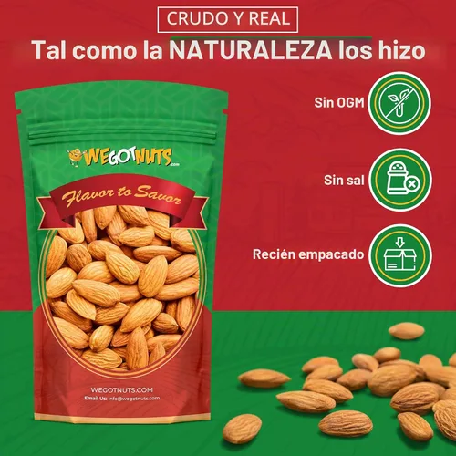Vista 2 de Almendras grandes We Got Nuts (Enteras, crudas, con cáscara, sin sal)
