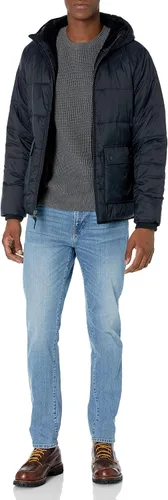 Vista 4 de Tienda Essentials Chaqueta acolchada de manga larga resistente al agua con forro de sherpa para hombre