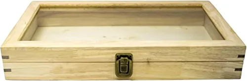 Vista 10 de Novel Box - Caja organizadora de joyas, cuero sintético negro, 6 x 3.75 x 2 pulgadas, caja de joyería de cristal de tamaño pequeño con tapa