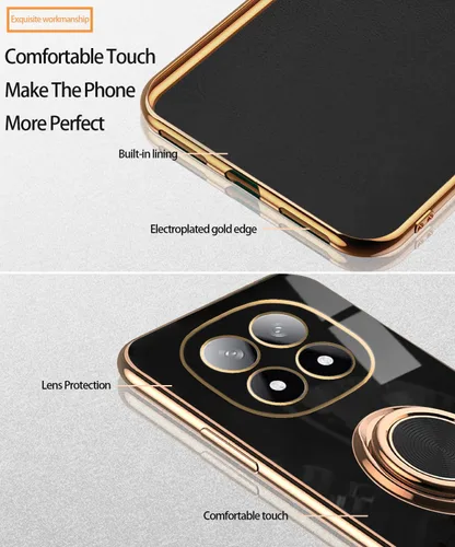 Vista 7 de Compatible con Xiaomi Redmi Note 12 Pro Plus Case Ring Holder Magnet Green, para Redmi Note 12 Pro Plus Funda de teléfono de silicona a prueba
