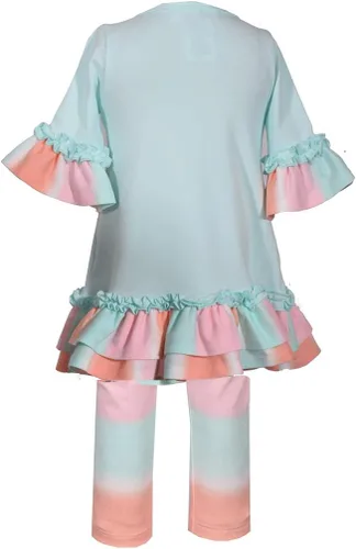 Vista 2 de Bonnie Jean Baby Toddler and Little Girl's Easter Outfit Bunny Ombre Top and Leggings Set