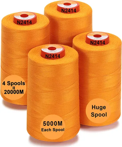 Vista 21 de New brothread - 30 opciones - 2 conos grandes de 5500Y (5000M) cada uno de hilo de poliéster hilado multiusos 40S/2 (Tex27) para serger, overlock