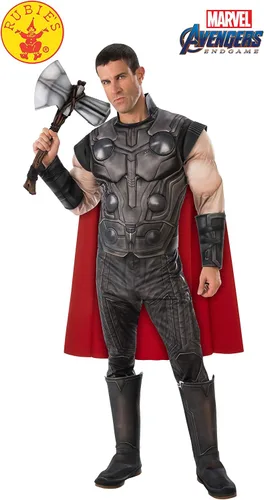 Vista 2 de Rubie's Disfraz de Thor Deluxe para hombre de Marvel Avengers 4, Multicolor