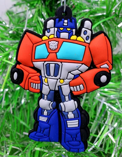 Vista 5 de Juego de adornos con Optimus, abejorro y amigos (diseño único inastillable)