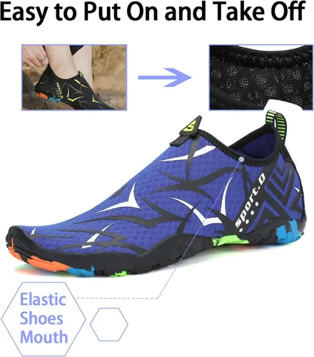 Vista 3 de Zapatos de agua para hombre y mujer, zapatos acuáticos descalzos, de secado rápido, para playa, natación, buceo, kayak, surf, deportes acuáticos