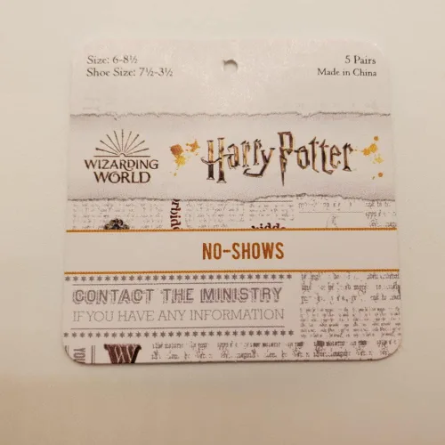 Vista 7 de Harry Potter Paquete de 5 calcetines invisibles para niños o niñas, 3 opciones de patrón, personajes y casas de Hogwarts, talla 6-8.5, Harry Potter