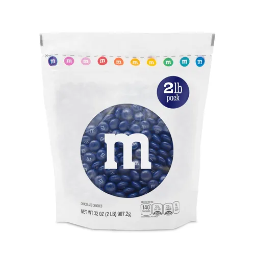 Vista 17 de M&M's - Bolsa de dulces de un solo color, de chocolate con leche, a granel.
