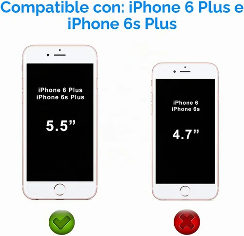 Vista 2 de JETech Protector de pantalla para iPhone 6s Plus/6 Plus, paquete de 2