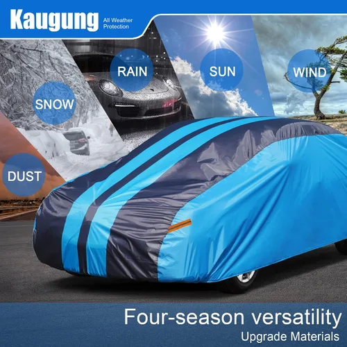 Vista 4 de Kaugung Funda impermeable para automóvil BMW Serie 3 (1999-2025), cubierta exterior completa para automóviles, ligera, resistente al sol, UV