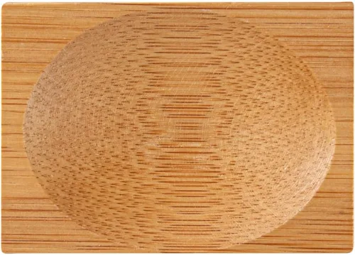 Vista 12 de Restaurantware -Vajilla de bambú desechable de 3 pulgadas, 100 platos rectangulares de bambú - Sangría redonda de primera calidad, platos de bambú
