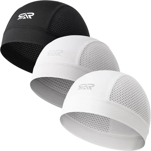 Vista 8 de Paquete de 3 protectores de casco de malla transpirable con diseño de calavera y control de sudor