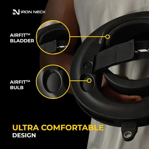 Vista 3 de Iron Neck - Advanced Neck Trainer, Strengthener, Exerciser, & Rehabilitation Device to Relieve Pain & Improve Posture - Workout & Strength Training