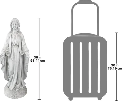 Vista 7 de Design Toscano Estatua del jardín de la Virgen de Notre Dame: Grand