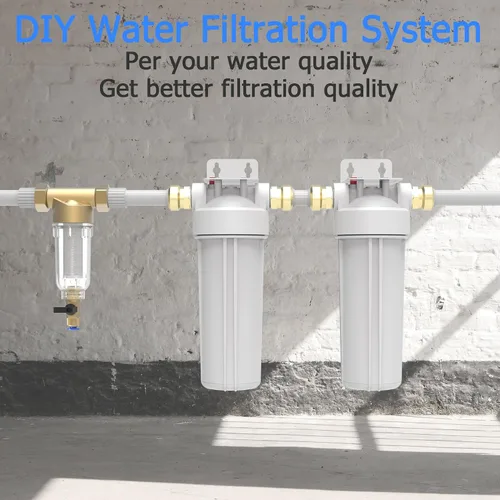 Vista 5 de FHW10 - Carcasa de filtro de agua para toda la casa, se adapta a filtros de sedimentos de 10 x 2.5 pulgadas, etc. para agua de pozos y ciudades