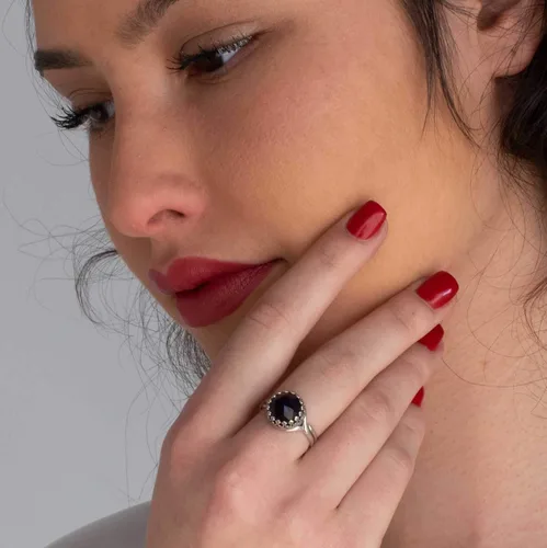 Vista 43 de 925 Sterling Silver Gemstone Rings for Women - Anniversary Rings for Women - Sterling Silver Rings for Women - Dainty Sterling Silver Rings