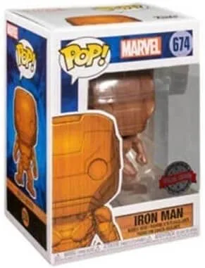Vista 3 de Funko Pop Iron Man 674 - Iron Man Wood Deco