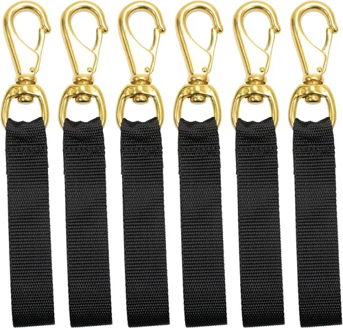 Vista 15 de Scuba Choice Ganchos giratorios con correa de cincha, gancho de latón industrial de grado marino de 3-1/4 pulgadas para banderas, buceo y correas