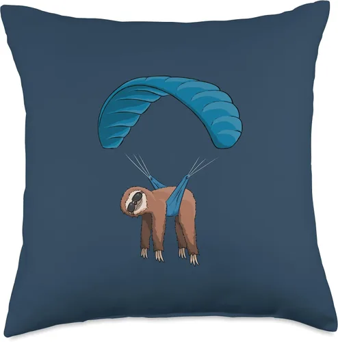 Vista 4 de Skizzenmonster Paragliding Art of Flying Flying Sloth Skydiver Parapente de gafas de sol de perezoso volador, 16 x 16 pulgadas, multicolor