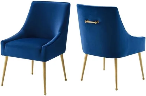 Vista 13 de Modway Discern - Juego de 2 sillas de comedor tapizadas de terciopelo de rendimiento, color gris
